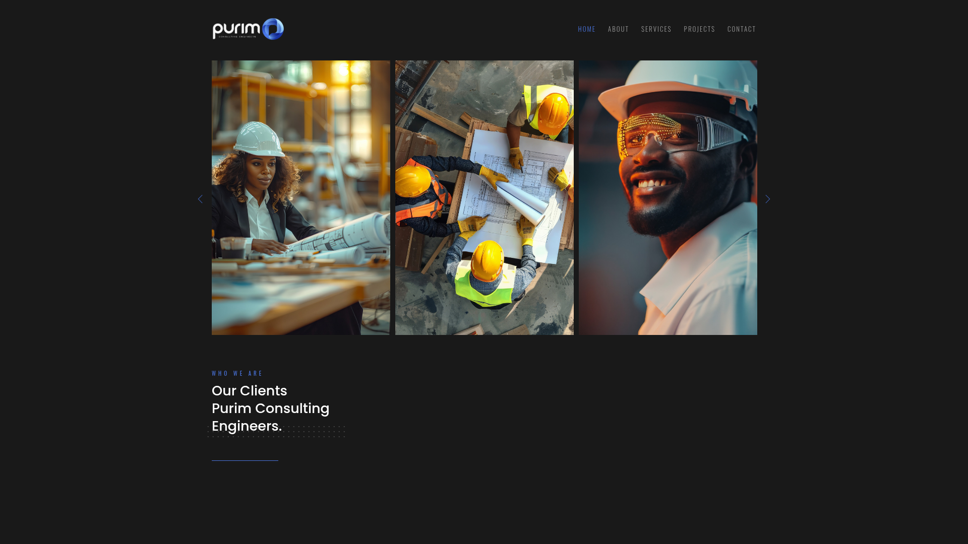 Purim Consulting Engineers website preview
