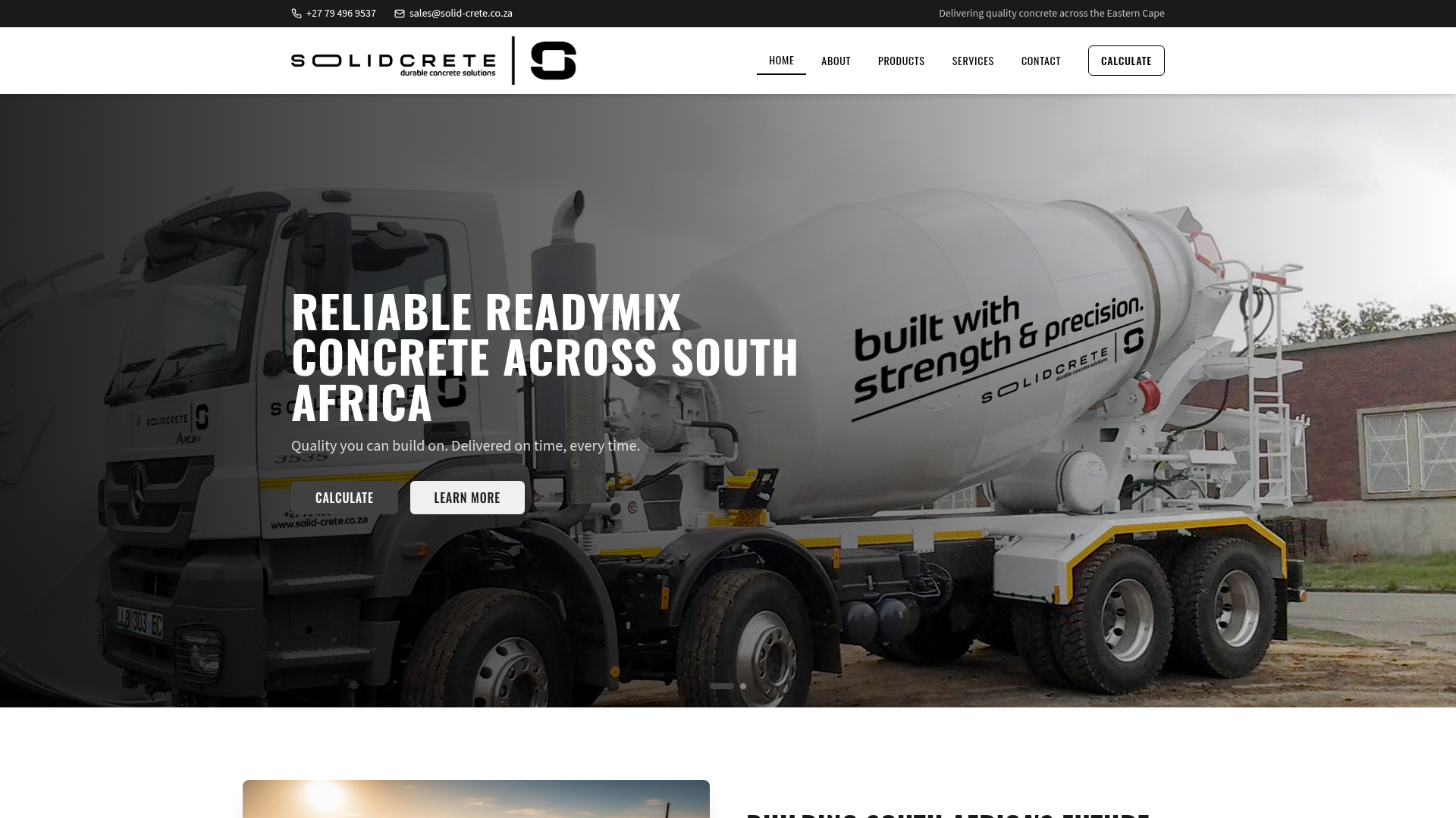 Solidcrete website preview